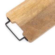 Homla SOSER MANGO lesena deska s kovinskim ročajem 41x18 cm