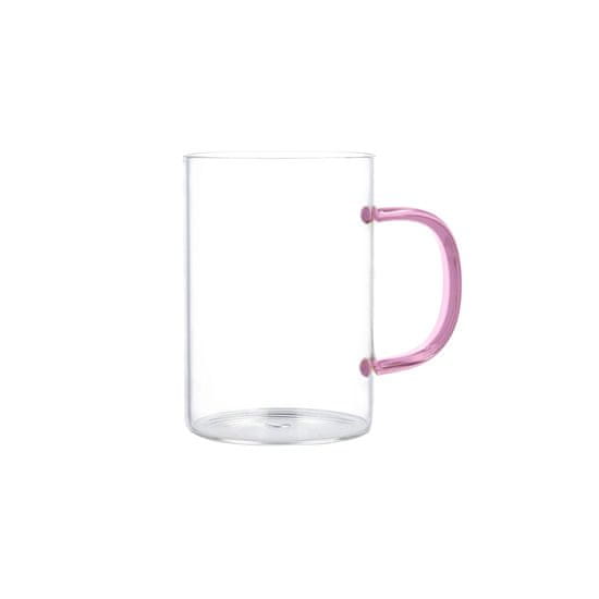 Homla Steklo GLOSSY z rožnatim ročajem 0,3 l