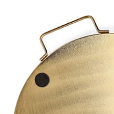 Homla Kovinski pladenj LIGE zlati 26x4 cm