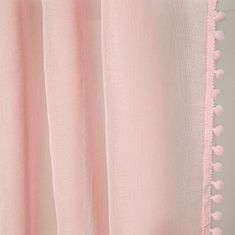 Homla ADI zavesa s pomponi roza 140x250 cm