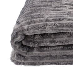 Homla PASK odeja z reliefnimi črtami siva 150x200 cm