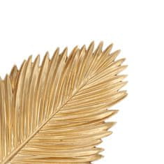 Homla BOE pladenj palmov list zlati 27x15 cm
