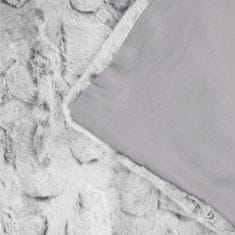 Homla MART odeja iz imitacije zajčjega krzna siva 150x200 cm