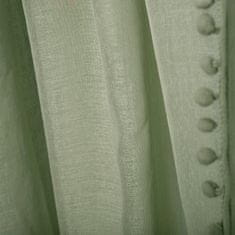 Homla ADI zavesa s pomponi pistacija 140x250 cm