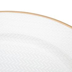 Homla Dekorativni pladenj MEZO z motivom ratana, bel 33 cm