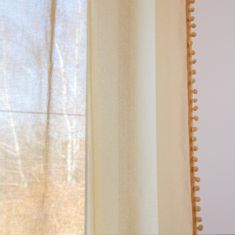 Homla ADI zavesa s pumparicami gorčična 140x250 cm