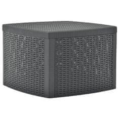 Vidaxl Stranska mizica antracitna 54x54x36,5 cm plastika