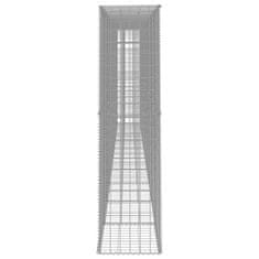 Vidaxl Gabionska stena s pokrovom iz pocinkanega jekla 600x50x200 cm