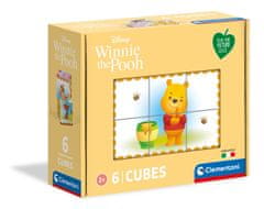 Clementoni Igra za prihodnost Winnie the Pooh Slikovne kocke, 6 kock