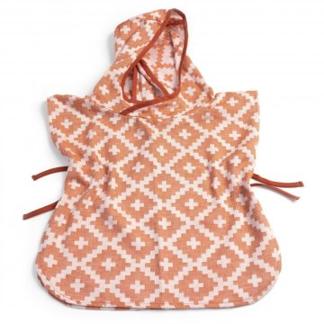 KipKep muslin PONCHO S Emberglow Red