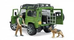 Bruder LAND ROVER DEFENDER s figuro lovca, psom in dodatki