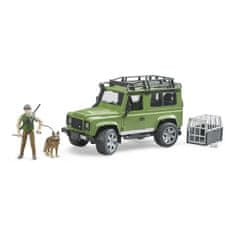 Bruder LAND ROVER DEFENDER s figuro lovca, psom in dodatki