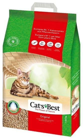 Cat's Best Ekološki sestavni material za mačke CAT’S BEST EcoPlus 20l - hitra absorpcija, brez umetnih dodatkov, biološko razgradljiv.