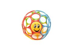 Teddies Mehka plastična žoga z ropotuljico 12cm 6m+