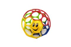 Teddies Mehka plastična žoga z ropotuljico 12cm 6m+