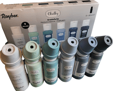 Rayher.	 Kredne barve Chalky set 6x60 ml, modri set