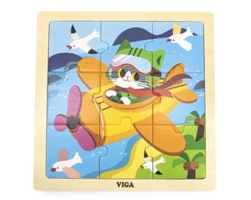 Viga Viga 44632 Puzzle na podlagi, 9 kosov – letalo