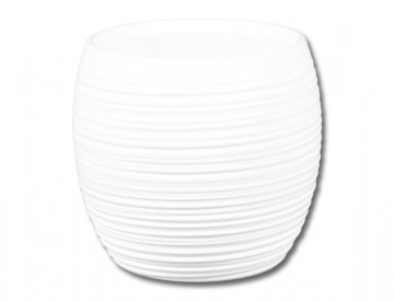 Pokrov za cvetlični lonček LIGNE SOUDEK keramika mat d15x13cm, bela