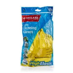 BRILANZ Lateks rokavice za čiščenje, velikost S, rumene, komplet 18 kosov