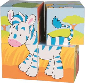 Goki Lesene kocke Živali, 4 kocke