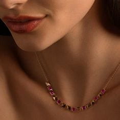 Rosato Elegantna bronasta ogrlica iz kubičnega cirkonija RZCU66