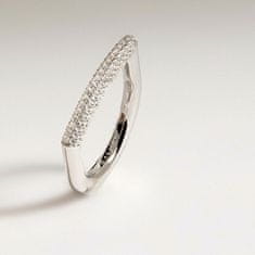 Rosato Moderen srebrn prstan s cirkoni Bianca RZBI33 (Obseg 54 mm)