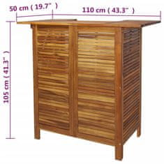 Greatstore Barska miza 110x50x105 cm trden akacijev les