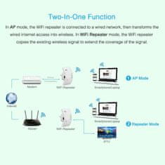 Northix Brezžični Wi-Fi repetitor - črn 