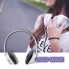 Qoltec qoltec loud wave brezžične slušalke z mikrofonom | bt 5.0 jl| bela