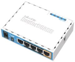 Mikrotik RouterBOARD RB951Ui-2nD, hAP, CPU 650MHz, 5x LAN, 2.4Ghz 802.11b/g/n, USB, 1x PoE izhod, L4
