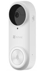 EZVIZ pametni zvonec s kamero DB2 3K (5MP)/ Wi-Fi/ videofon/ brezžični zvonec/ ločljivost 2544x1888/ IP65/ bela