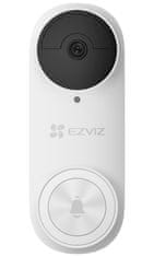 EZVIZ pametni zvonec s kamero DB2 3K (5MP)/ Wi-Fi/ videofon/ brezžični zvonec/ ločljivost 2544x1888/ IP65/ bela