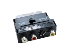 Cabletech Scart adapter na 3 X cinch + S-VHS + stikalo