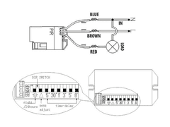 Maclean PIR senzor MCE32 montažni, 220V, 120 st., 800W