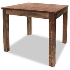 Vidaxl Jedilna miza iz masivnega predelanega lesa 82x80x76 cm