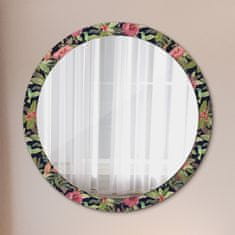 tulup.si Okroglo okrasno ogledalo Cvetovi hibiskusa fi 100 cm