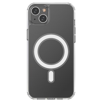 HURTEL Elastični gel etui za iPhone 15 Plus, magnetni z MagSafe, prozoren