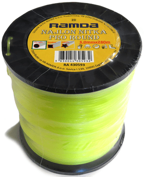 Ramda najlon nitka, okrogla, 3 mm x 280 m, kolut