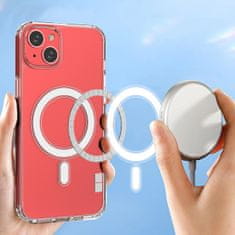 HURTEL Elastični gel etui za iPhone 15 Plus, magnetni z MagSafe, prozoren