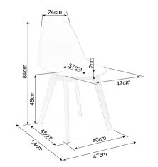 CASARREDO Jedilni stol RISO bela/bukev