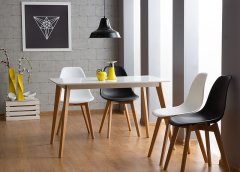 CASARREDO Jedilni stol RISO bela/bukev