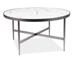 CASARREDO Kavna mizica DOLORES B bela marmor/siva