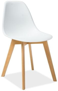 CASARREDO Jedilni stol RISO bela/bukev