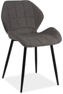 CASARREDO Oblazinjen jedilni stol HULK siva/črna