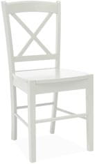 CASARREDO Jedilnica lesen stol CD-56 bela