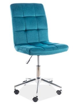 CASARREDO Pisarniški stol EMMI ŽAMETNA turkizna