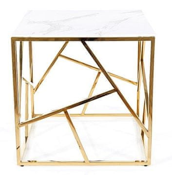 CASARREDO Kavna mizica ESCADA B II zlata kovina/bel marmor