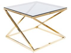 CASARREDO Kavna mizica LIAM zlato/dimljeno steklo