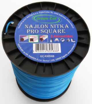 Ramda najlon nitka, kvadratna, 2.4 mm x 436 m, kolut