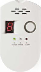 Nedis detektor plina/ EN 50194/ glasnost 85 dB/ omrežno napajanje/ življenjska doba senzorja 10 let/ bela